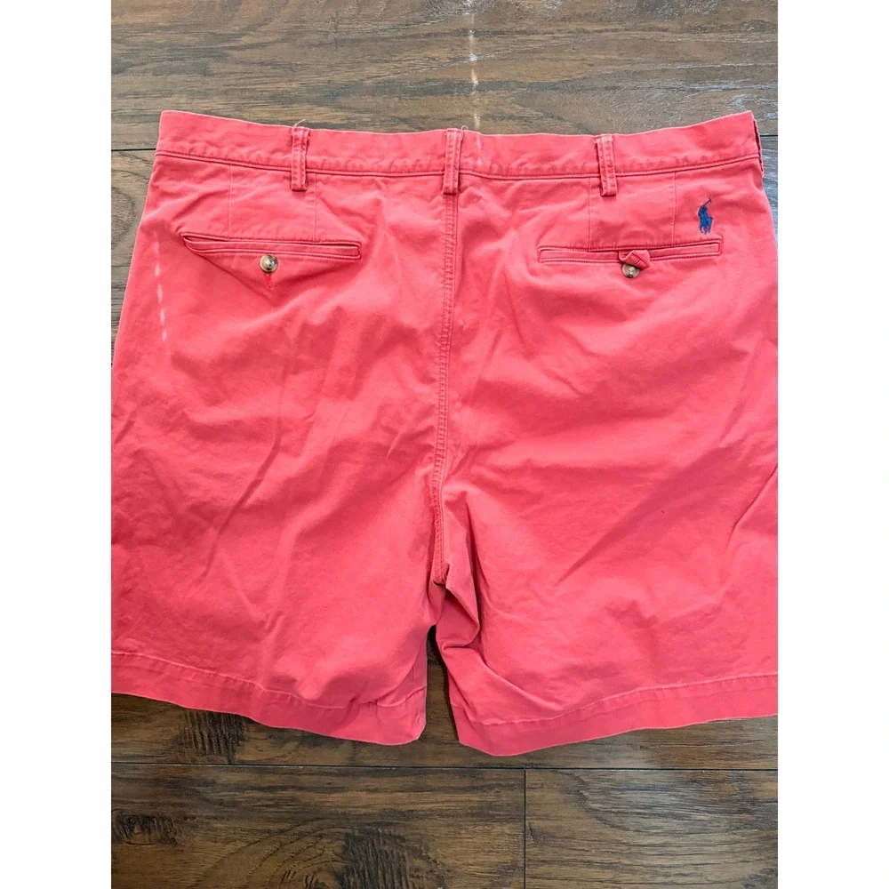 Polo‎ Ralph Lauren Mens Classic Fit 9 Chino Shorts Coral Red Size 40